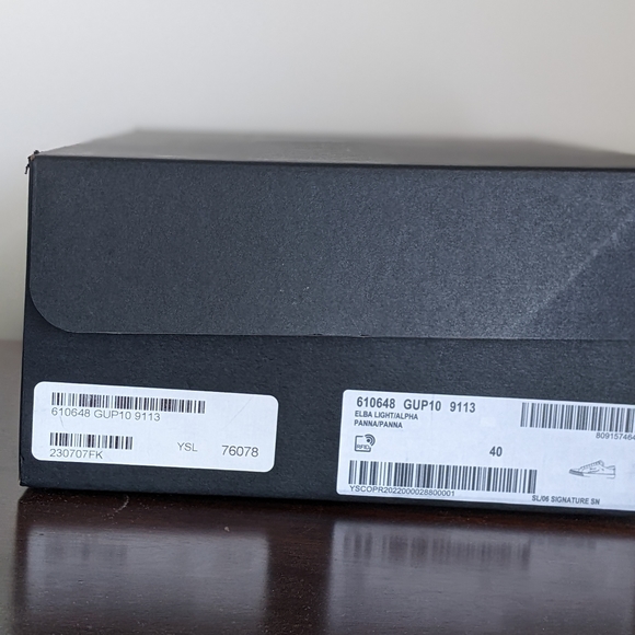 YSL Saint Laurent COURT CLASSIC SL/06 Signature SNEAKERS IN CANVAS/ LEATHER S40 - Picture 6 of 7